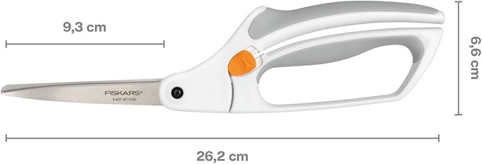 Fiskars Softgrip All-Purpose Scissors, Stainless Steel, White/Orange, 26 cm