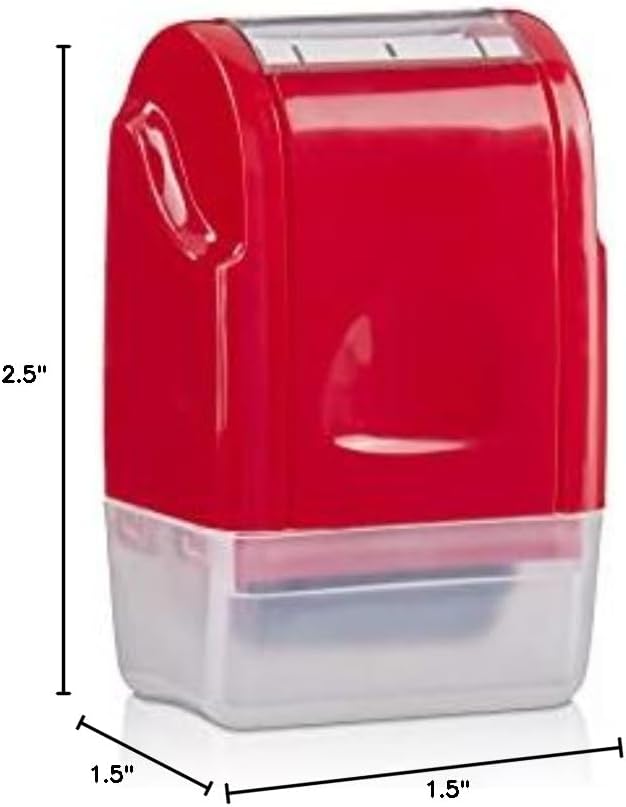 LEGILINER 3/4" Dashed Handwriting Line (RED) Teacher Stamp – Tri-Line Dashed Pattern. Classroom & Home Use. Refillable Ink Writing Practice Roller Stamp.