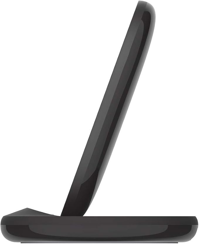 Belkin Quick Charge Wireless Charging Stand - 15W Qi-Certified Charger Stand for iPhone, Galaxy, Pixel & More, Charge While Listening to Music, Video Streaming, & Video Calling - Black 2-Pack (No PSU)