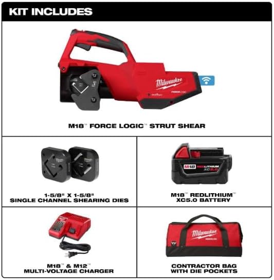 Milwaukee M18 FORCE LOGIC Single Channel Strut Shear Kit