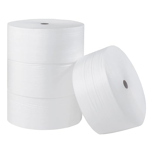Top Pack Supply Parcel Ready Perforated Air Foam Rolls, 1/16" x 24" x 900', White (Pack of 1)