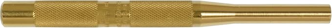 Mayhew Tools 25710 Knurled Pin Punch, 1/2" x 2" Pin, 6" OAL x 5/8" Body, Brass