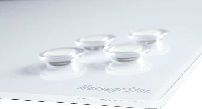 ECR4Kids MessageStor Magnetic Dry-Erase Glass Board with Magnets, 17.5in x 17.5in, Wall-Mounted Whiteboard, Assorted Calendar, 2-Pack
