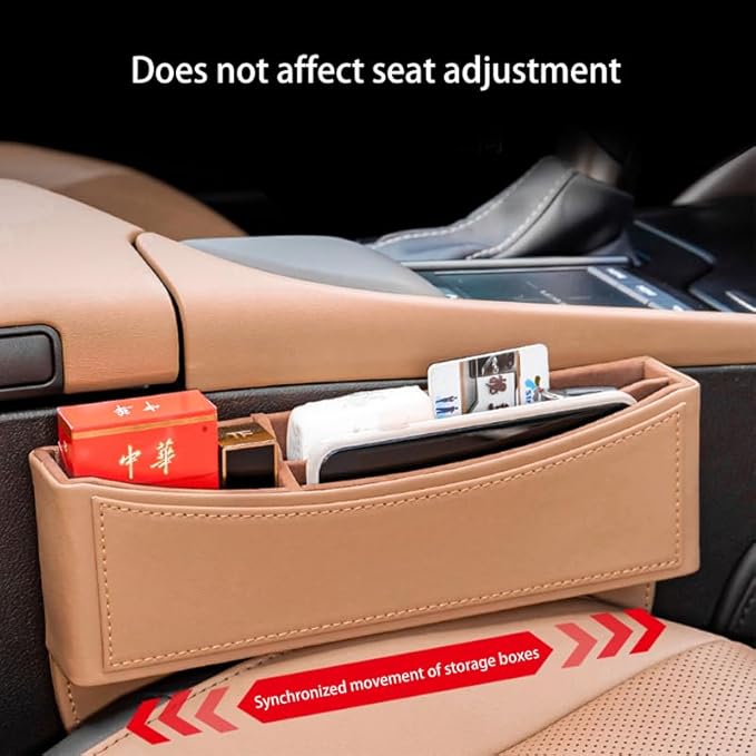 Dragon Art Car specific seat gap filling storage box organizer, male and female interior universal accessories, storage box card slot for cars SUV、 Truck center console organizer (black, 1pack)
