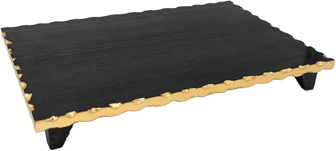 Godinger Challah Board, Marble Board Cutting Board, Challah Cutting Board, Bread Serving Board Shabbos Board Perfect for Shabbos, Formal Dining, Elegant Dining Table Accessory, 18X12