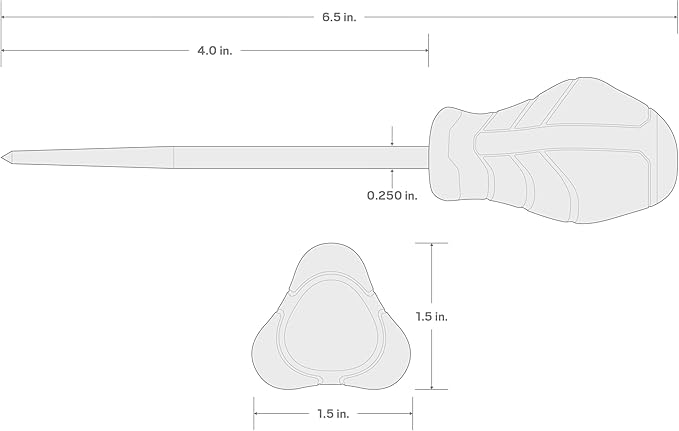 TEKTON Scratch and Punch Awl with High-Torque Handle | 65731 | Made in USA