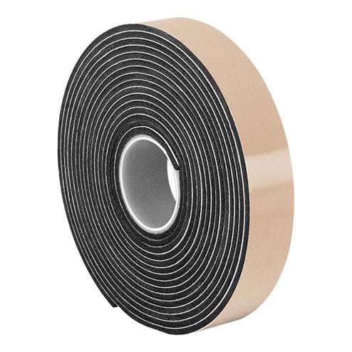 3M 4496B Polyethylene Foam Tape, 0.75" width x 5yd length (1 roll), Black Foam Tape