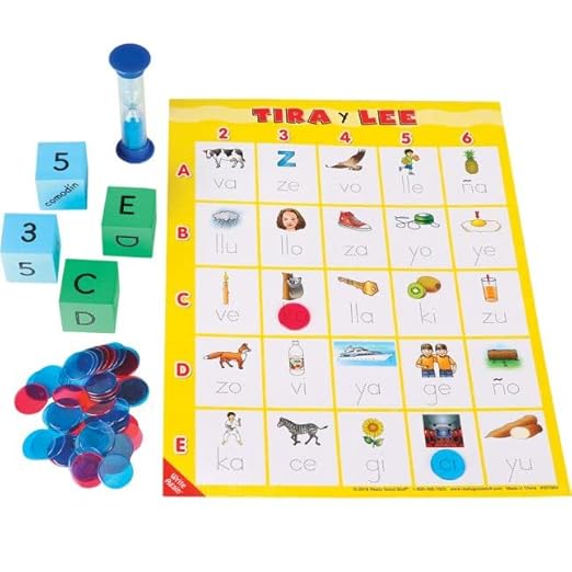 Really Good Stuff Tira y lee: Sílabas directas (Roll and Read: Spanish Direct Syllables) - 1 Game
