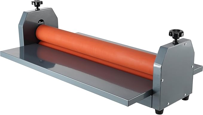 VEVOR Manual Cold Roll Laminator Commercial Professional 25 Inch 1.18" Thickness Foldable Roll Laminating Machine Vinyl Photo Film Mounting Laminator for Uses 25" Max Film Width