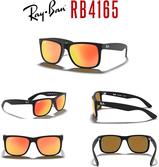 Ray-Ban RB4165 JUSTIN Sunglasses For Men For Women+BUNDLE with ACCESSORY EYEWEAR KIT