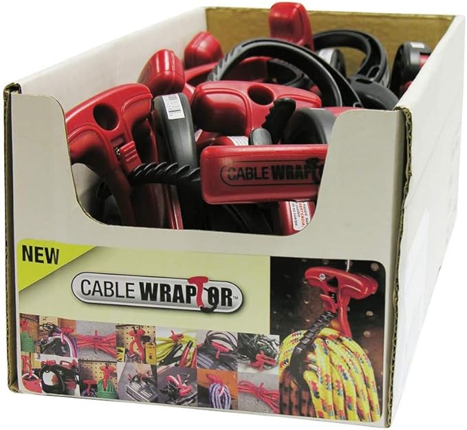 Gardner Bender, Medium, CW-T2RR25 Cable Wraptor, Red/Black (Pack of 4)