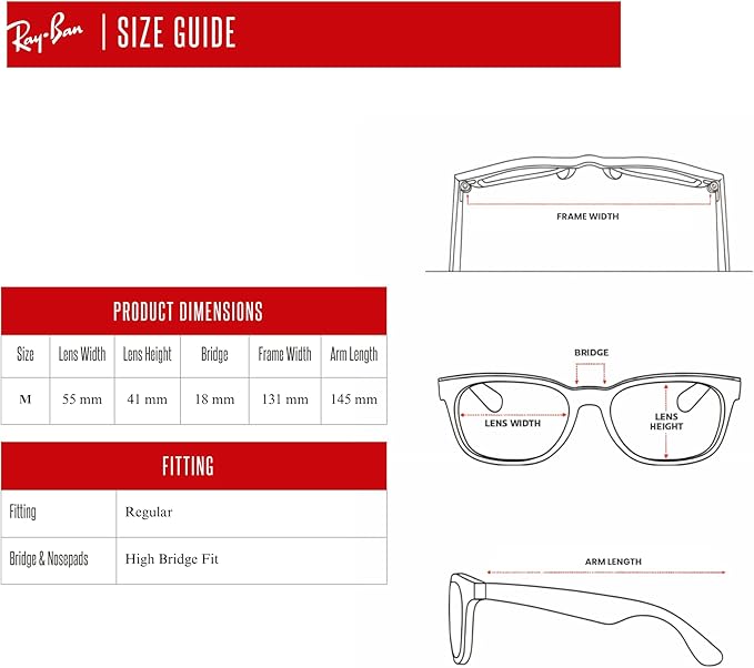 Ray-Ban RB2132 NEW WAYFARER 55MM Square Sunglasses For Men For Women +BUNDLE with ACCESSORY EYEWEAR KIT