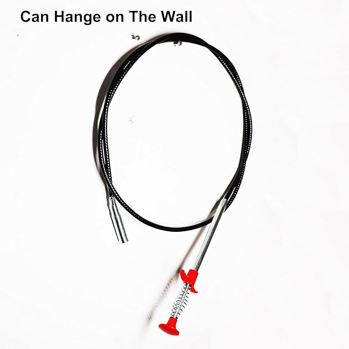 Drain Snake Drain Clog Remover Flexible Grabberable Pick Up Cleaning Tool Reacher Claw Stick, Drain Auger Grab Trash Hairs from Drain,Sink,Bathroom Tub Toilet Hose (118.1 Inch Drain Snake)