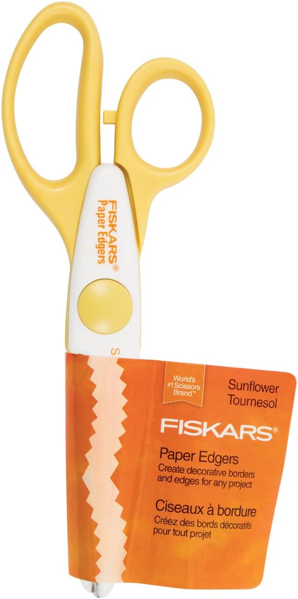 Fiskars Paper Edger Scissors, Sunflower (107110-1001)
