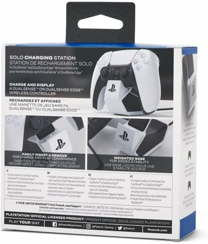 PowerA Solo Charging Station for DualSense Wireless Controllers - White