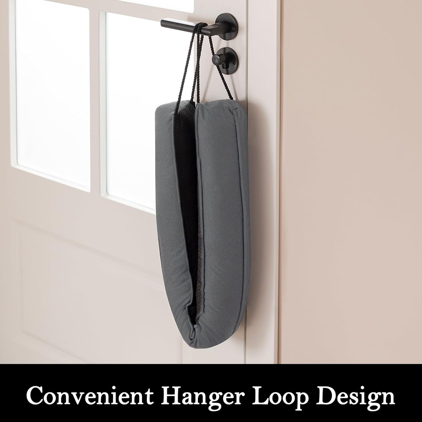 Sunolga 42" Door Draft Stopper Blocks Hot and Cold Air with Removable Washable Cover for Gaps Up to 3", All-Season Seal for Noise, Door Sweep for Bottom of Door and Window, Home Essentials, Gray