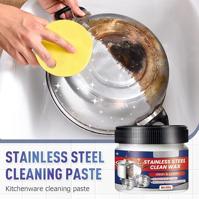 Stainless Steel Scratch Remover for Appliances, Multi-Purpose Stainless Steel Cleaner and Polishremover Kit for Cleans Grease, Scuffs & Restores Shine Oven, Sink, Fridge & Cookware (1)