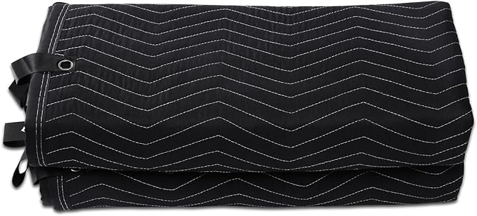VEVOR Sound Dampening Blanket, 96" x 80", Extra Large Studio Grommeted Blanket with Grommets, Light Blocker for Door Acoustic Noise Blocking Blanket Studio Sound Absorption Sheet, Black
