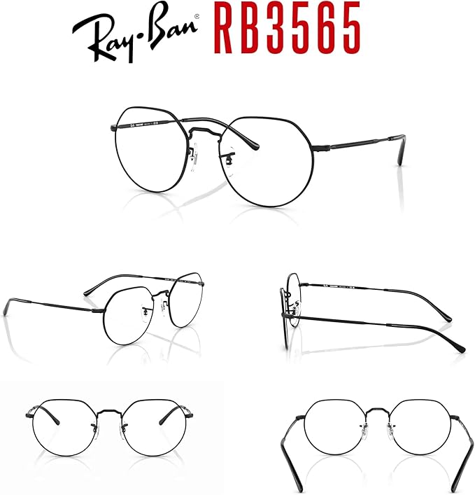 Ray-Ban Jack RB3565 Rounded Hexagonal Sunglasses for Men for Women +BUNDLE with ACCESSORY EYEWEAR KIT