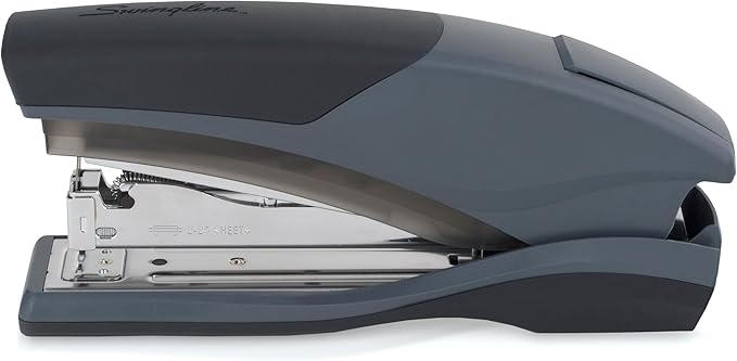 Swingline Stapler, 25 Sheet Capacity, Optima 25, Jam Free, Reduced Effort, Soft Grip, Black/Gray (66424)