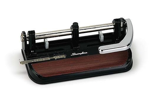 SWINGLINE 74400 40-Sheet Heavy-Duty Lever Action Two- to Seven-Hole Punch, 11/32 Holes