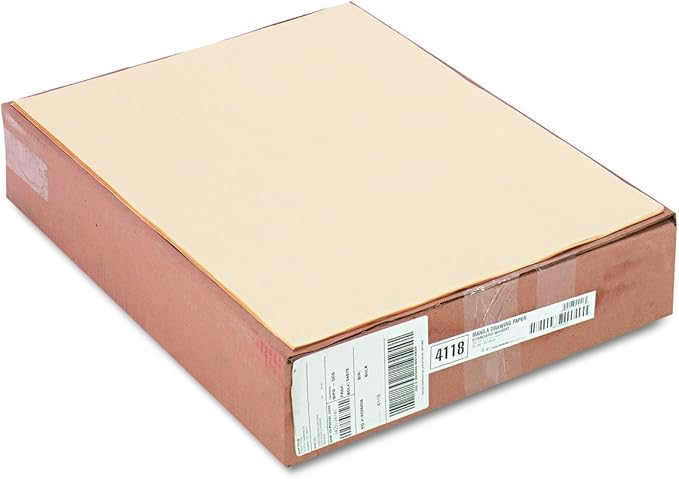 Pacon Cream Manila Drawing Paper, 50 lb Cover Weight, 18 x 24, Cream Manila, 500/Pack