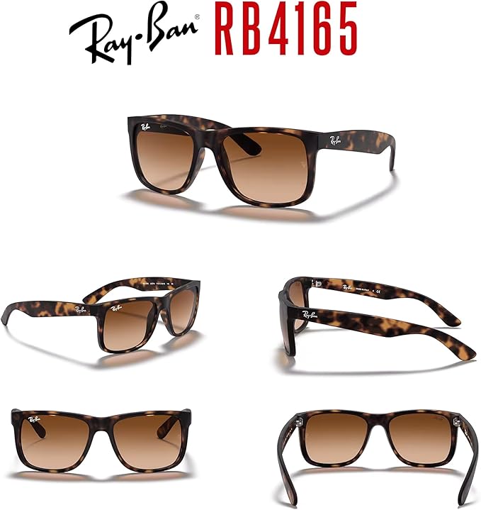 Ray-Ban RB4165 JUSTIN Sunglasses For Men For Women+BUNDLE with ACCESSORY EYEWEAR KIT