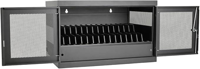 Tripp Lite 16-Port AC Charging Storage Station Cabinet for Chromebooks, Laptops & Tablets, 17" Depth, Wall Mount & Cart Options (CSC16AC), Black