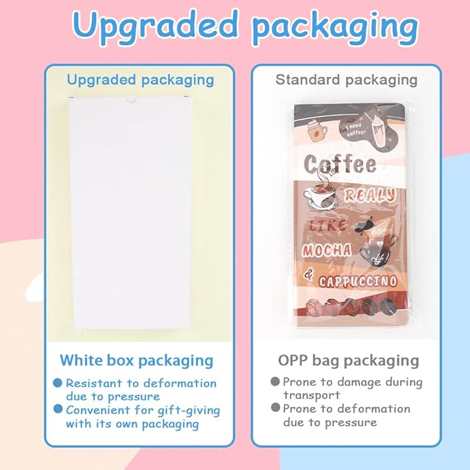 QPIXVB Coffee Sticky Notes,Coffee Lover Gifts,School Supplies for Teachers,440 Sheets Post It Note,Coffee Themed Gifts,Cute School Supplies for Girls,Blackboard Self-Sticky Notes Set Cute