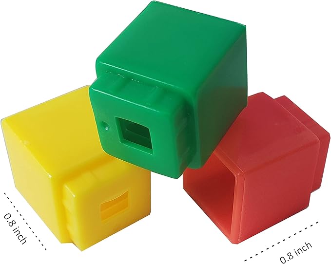 Math Manipulatives Counting Cubes, Educational Math Linking Cubes, Classroom Toys Kindergarten Learning Materials Homeschool Supplies,Set of 100 Math Cubes for Kids Ages 3+