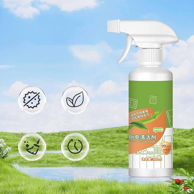 Kitchen Cleaner Spray, With Gentle Concentrated Formula, 300ml, Kitchen Grease Remover, Coffee Maker Cleaner, Fast And Refreshing Cleaning, For Appliances, Coffee Makers, And Indoor Ares