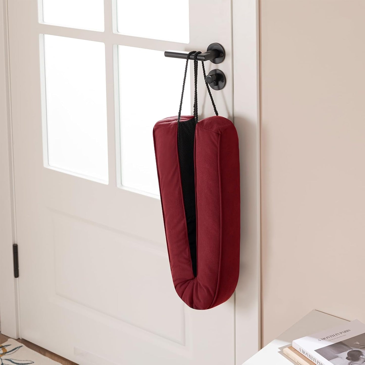 Sunolga 36" Door Draft Stopper Blocks Hot and Cold Air with Removable Washable Cover for Gaps Up to 3", All-Season Seal for Noise, Wind, Door Sweep for Bottom of Door and Window, Home Essentials, Red