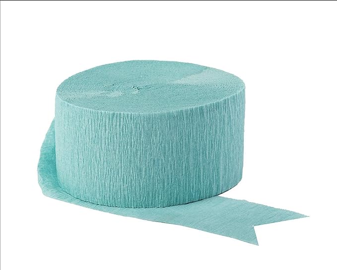 Robin Eggs Blue Crepe Paper Roll - 81' (1 Count) - Great for Stunning DIY Crafts, Party Decor, and More (Pack of 4)