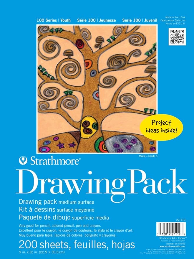 Strathmore (27-319 STR-27-319 200 Sheet Kids Construction Paper Pack, 9 by 12"