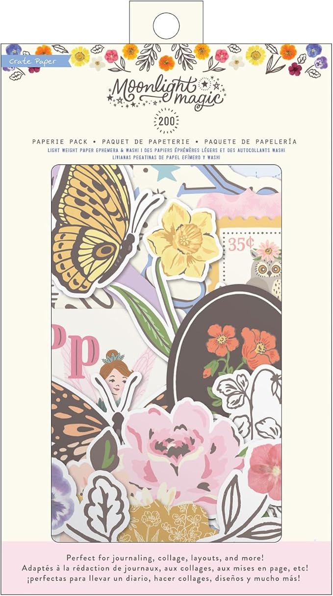 American Crafts Crate Paper Moonlight Magic Paperie Pack 200/Pkg-Paper & Washi Stickers