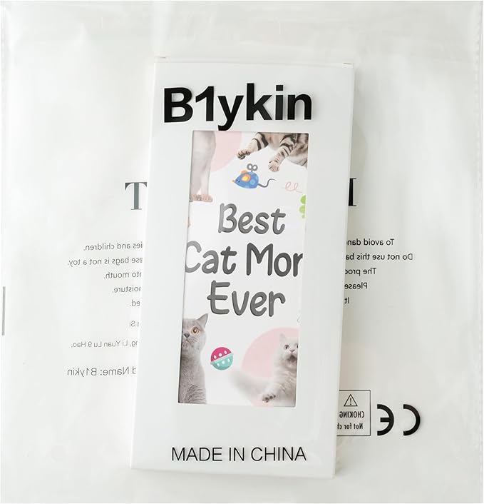B1ykin Cute Sticky Notes Set - Best Cat Mom Ever Self-Stick Notes Pad, 550 Sheets Writing Memo Pages Sticky Notepad for Teacher Appreciation Gifts, School Office Party Favors Supplies (Cat Lovers)