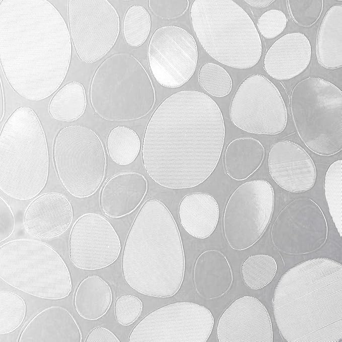 Ga-Geetopia Narrow Size EVA Clear Shower Curtain Liner, Pebble Pattern 60x72 Inch Lightweight Plastic Bathroom Shower Showroom Inner Curtain with Rustproof Metal Grommets and Weighted Magnets