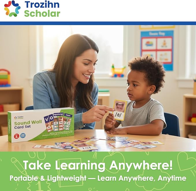 Sound Wall Classroom Phonics Kit (230 Cards) | Phonics Manipulatives, Science of Reading Classroom Materials | Vowel Valley & Consonants | Phonemic Awareness, ESL Teaching & Speech Therapy Materials