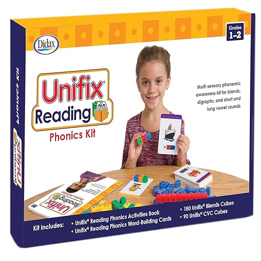 Didax Unifix Reading Phonics Activity Kit, Grades 1 to 2
