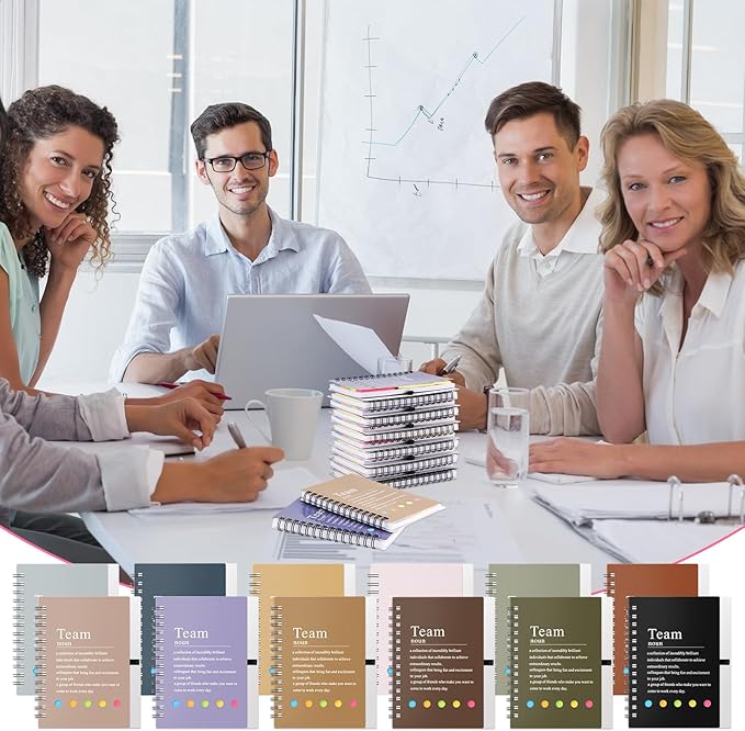 Feifeiya 24 Pcs Employee Appreciation Gifts Bulk Team Recognition Notebooks with Sticky Notes Staff Thank You Gifts for Social Worker Teacher Nurse Coworker Office Motivation Set (Neutral Colors)