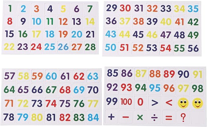 Wooden Abacus for Kids - 100 Counting Sticks and Number Toys Cards 1-100, Educational Math Games for Preschool and Elementary School 1st 2nd Grade