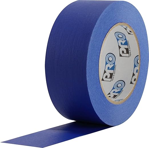ProTapes Colored Crepe Paper Masking Tape, 60 yds Length x 3/4" Width, Dark Blue (Pack of 48)