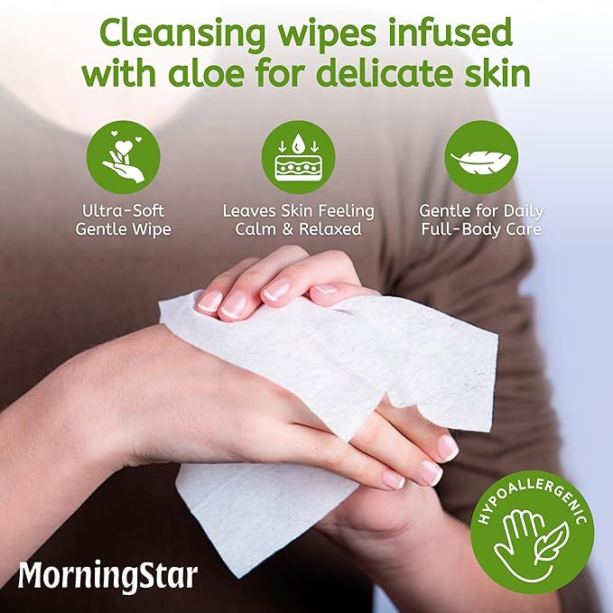 Adult Wipes for Elderly - 720 Wipes 12 Packs Thick Extra Large Disposable Washcloths for Adult Bathing & Shower Alternative No-Rinse - Lightly Scented XXL