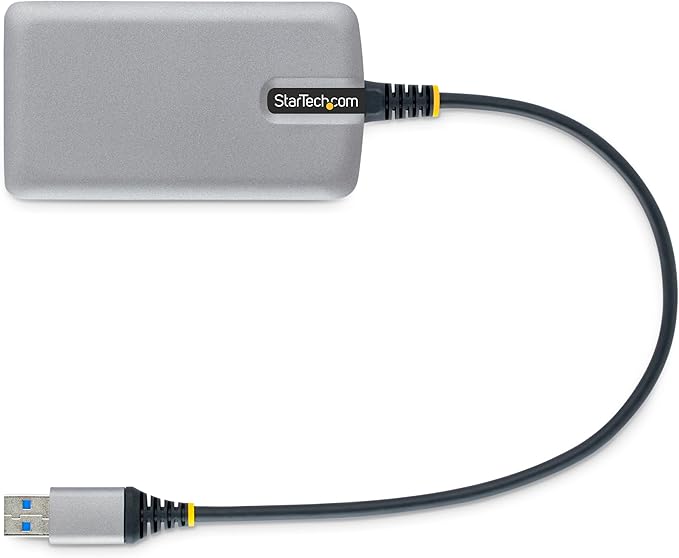 StarTech.com 4-Port USB Hub - USB 3.0 5Gbps, Bus Powered, USB-A to 4X USB-A Hub w/Optional Auxiliary Power Input - Portable Desktop/Laptop USB Hub, 1ft/30cm Cable, USB Expansion Hub (5G4AB-USB-A-HUB)