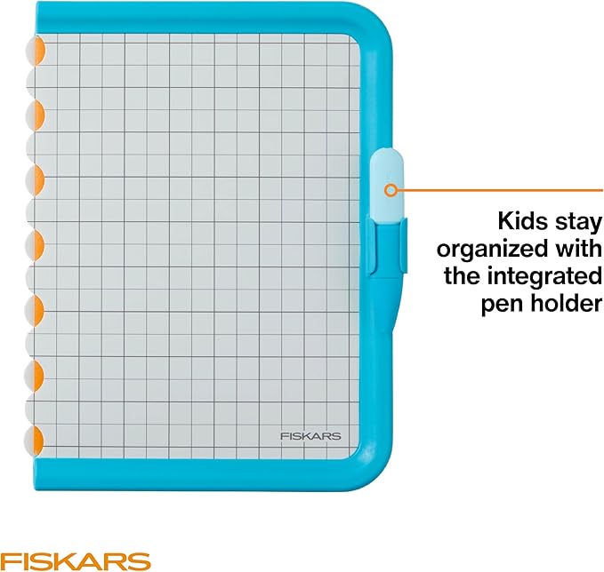 Fiskars Kids Cutting Pen with Foldable Non-Slip Mat – Safe Precision Tool for Crafting and School Projects