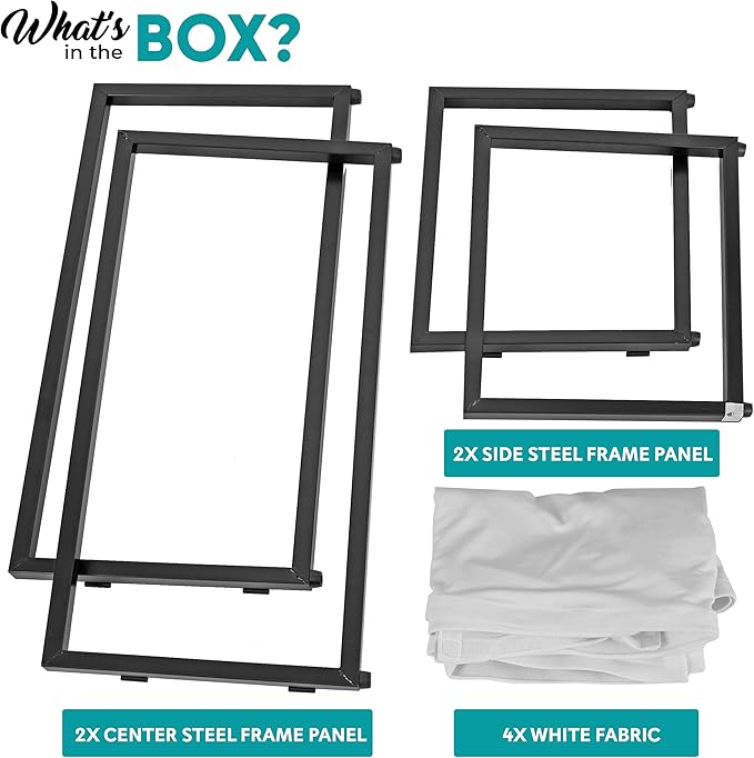 Pyle DJ Booth Foldable Cover Screen - Portable 5.6 ft Tabletop Event Facade Front Board Video Light Projector Display Scrim Panel -Folding Steel Frame Panel Stand, Stretchable Lycra Spandex PDJFAC02