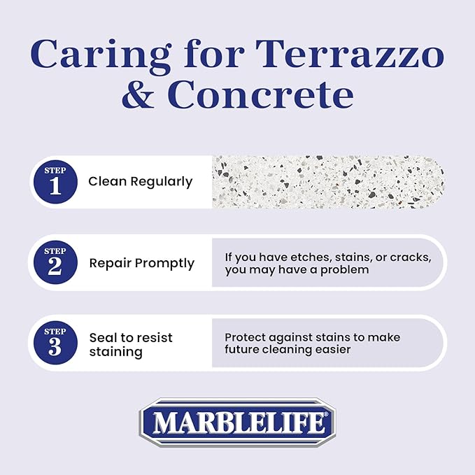 Marblelife EnduraCLEAN Concrete & Terrazzo Countertop Spray Cleaner, Effective Terrazzo Cleaner, Concrete & Terrazzo Cleaning Solution, Concrete Countertop Cleaner, Natural Stone Floor Cleaner, 32 oz