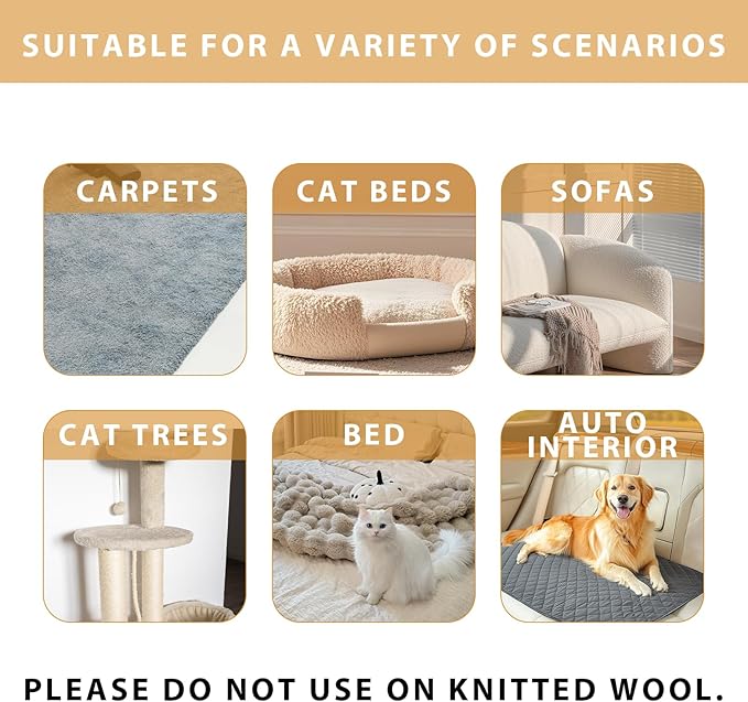 Pet Hair Removal Tool for Dog and Cat,Pet Hair Remover Removes Fur and Lint from Couch,Carpet,Cat Tree Tower Bed,Car Interiors,Rug,Mat,Coat,and Various Furniture,Silicone Material,Reusable