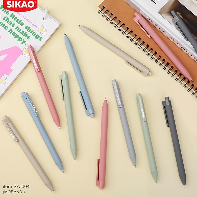 Pens Bulk, 60 Pack Moran-di Ballpoint Pens with Black Ink, 1.0mm Medium Point Smooth Writing No Smear, Retractable Click Pens with Calm, Soothing Colors for Everyday School & Office Use