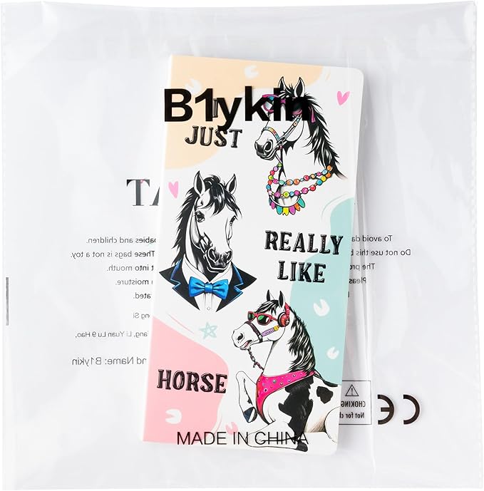 B1ykin Cute Sticky Notes Set - I Just Really Like Horse Self-Stick Notes Pad, 550 Sheets Writing Memo Pages Sticky Notepad for Teacher Appreciation Gift, School Office Party Favors Supplies (Horse)